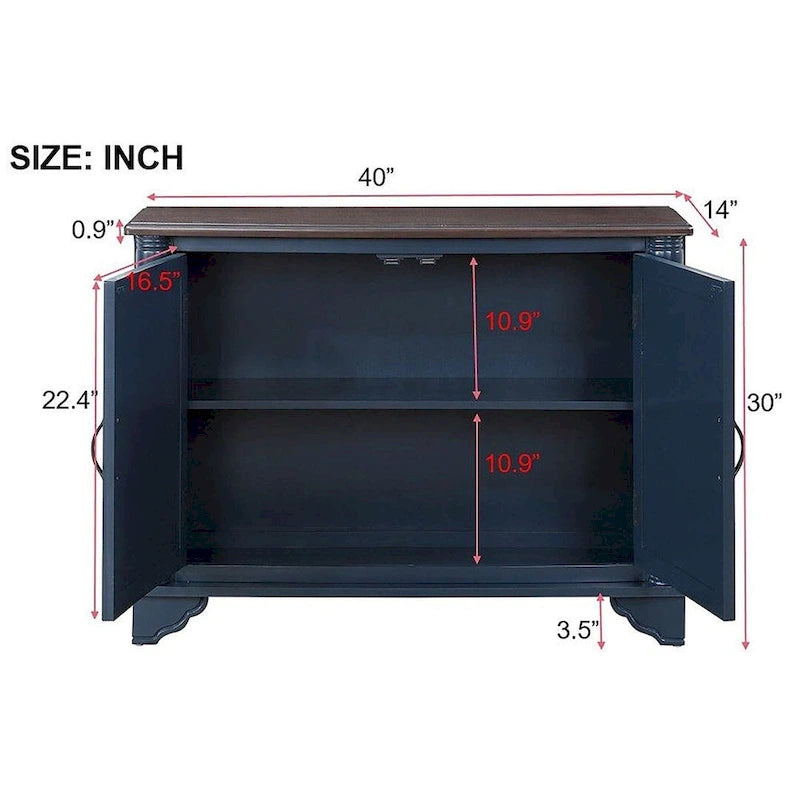 40 Dresser Table with Adjustable Storage Shelves