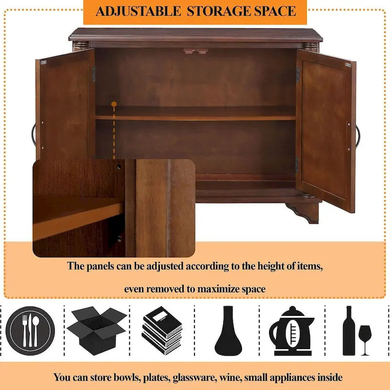 40 Dresser Table with Adjustable Storage Shelves