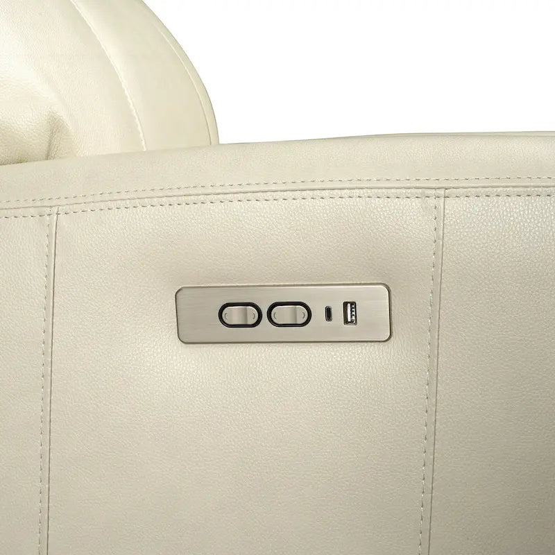 81.5 Genuine Leather Zero Gravity Power Recliner Sofa with Power Headrest, USB&USB-C Port