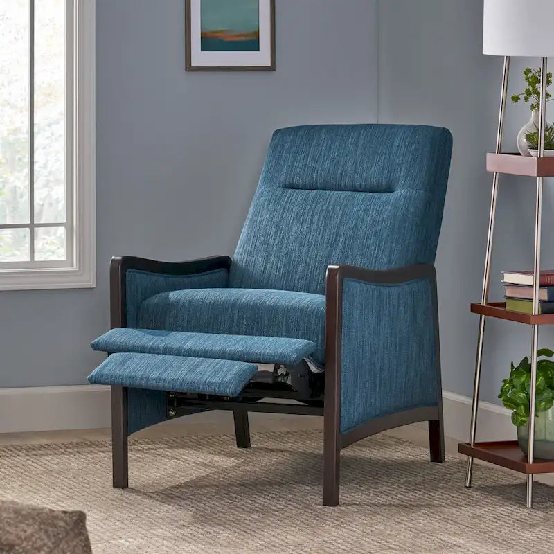 Veatch Contemporary Upholstered Pushback Recliner by Christopher Knight Home