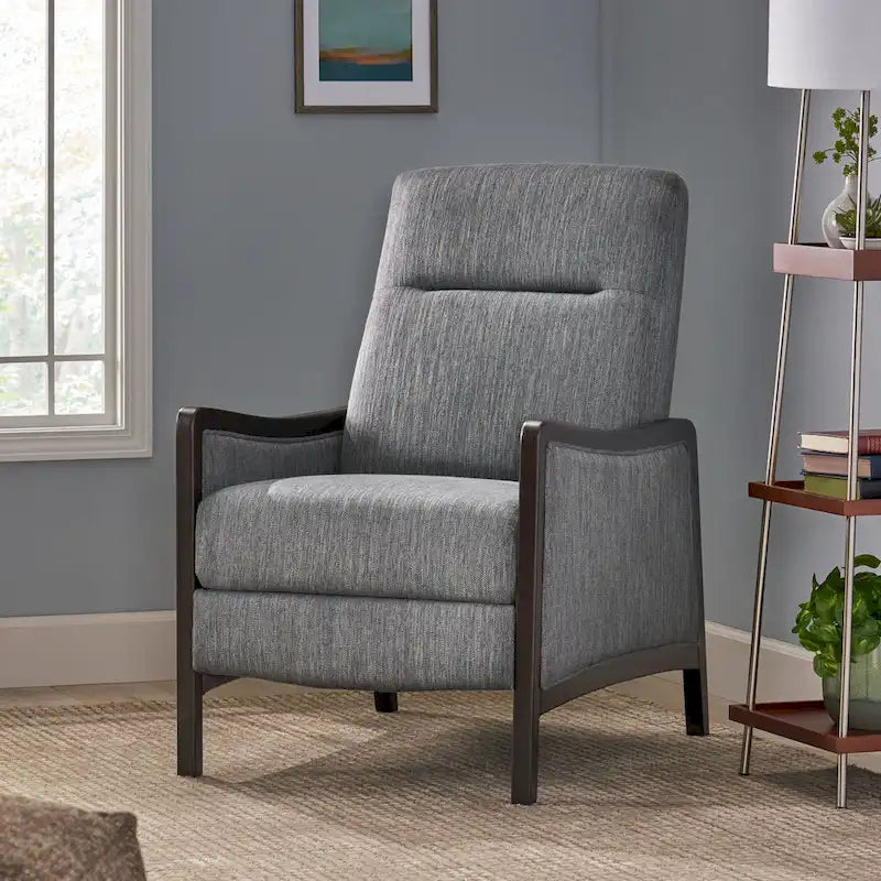 Veatch Contemporary Upholstered Pushback Recliner by Christopher Knight Home