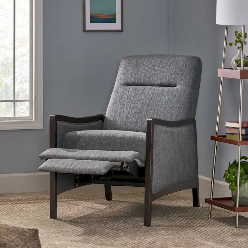Veatch Contemporary Upholstered Pushback Recliner by Christopher Knight Home