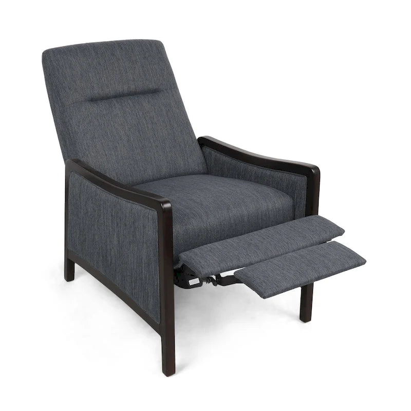 Veatch Contemporary Upholstered Pushback Recliner by Christopher Knight Home