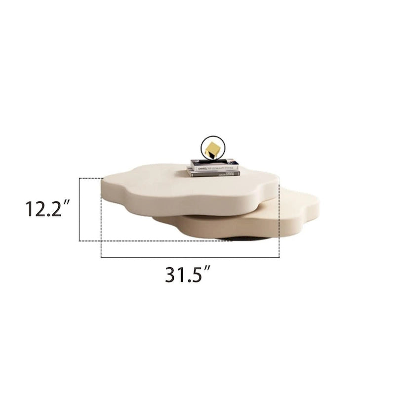 JASIWAY Modern Creative Cloud Rotating Coffee Table