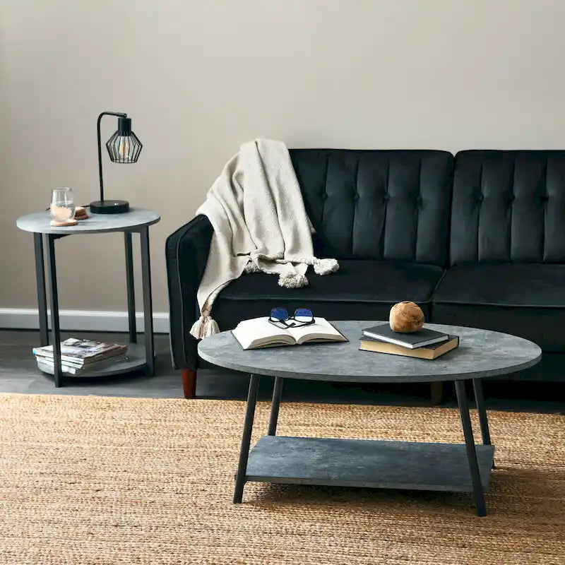 Household Essentials Coffee Table with Storage Shelf