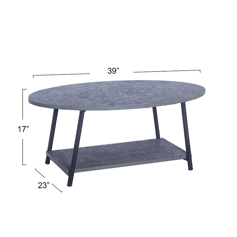 Household Essentials Coffee Table with Storage Shelf