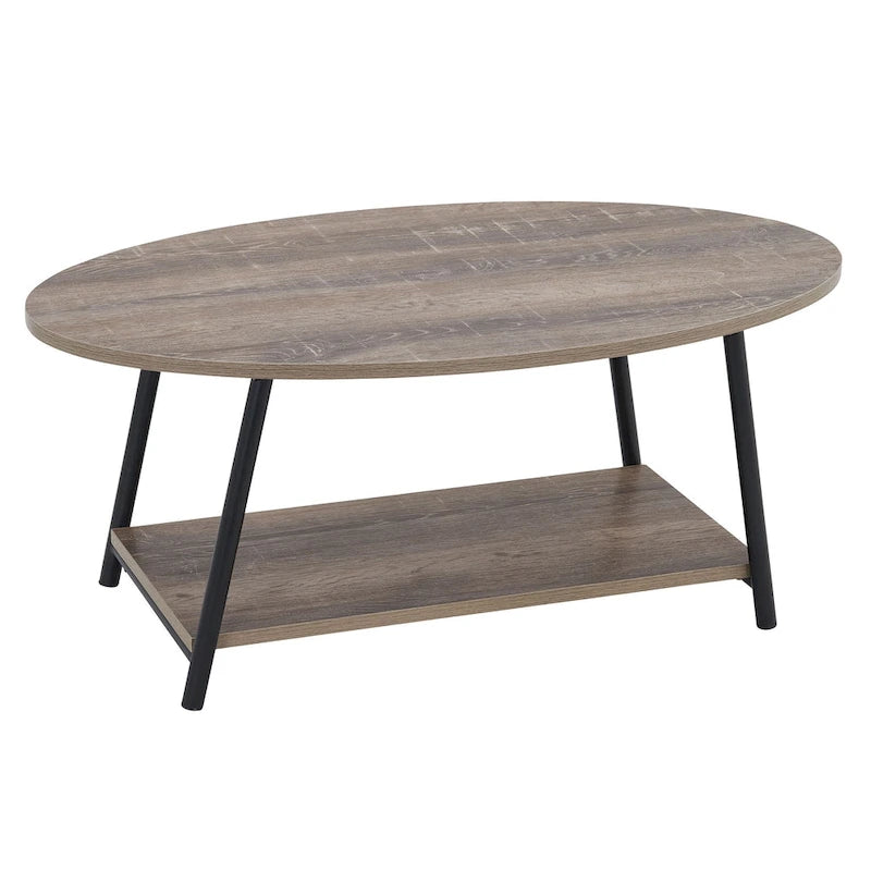 Household Essentials Coffee Table with Storage Shelf