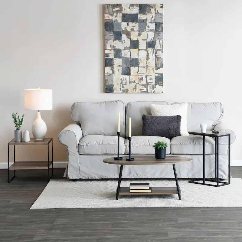 Household Essentials Coffee Table with Storage Shelf