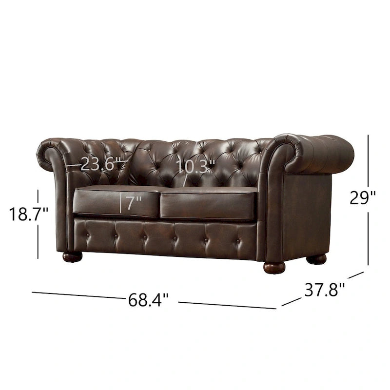 Knightsbridge Tufted Chesterfield Loveseat by iNSPIRE Q Artisan