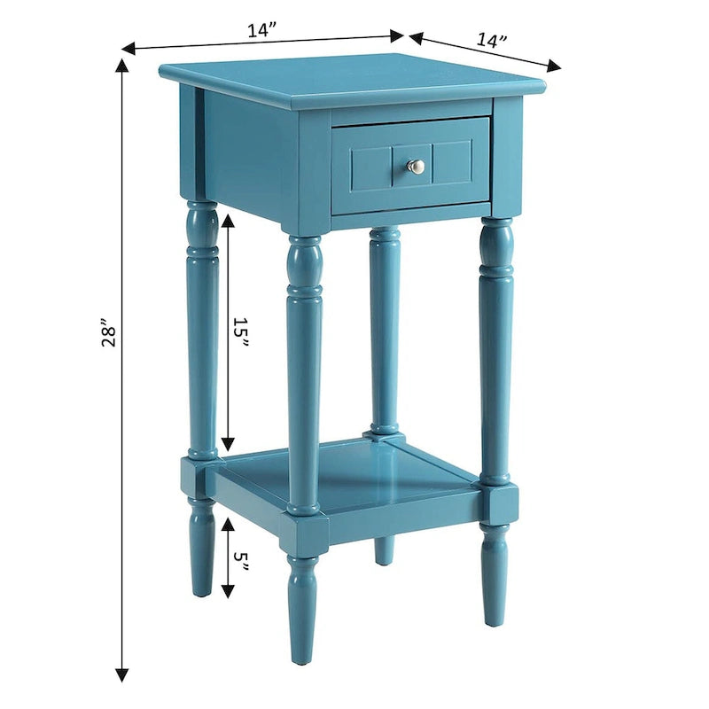 Convenience Concepts French Country Khloe 1 Drawer Accent Table with Shelf