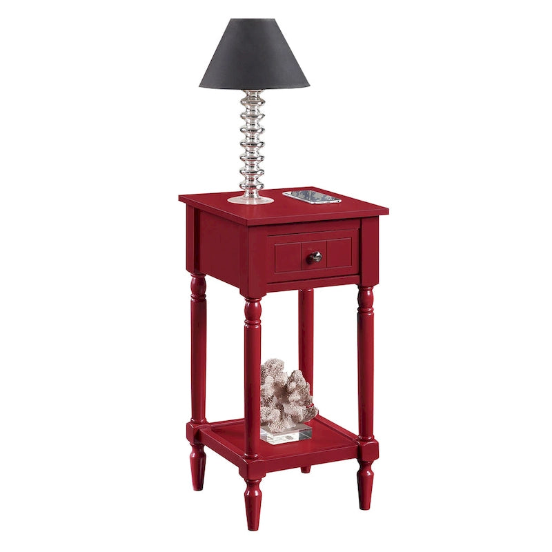 Convenience Concepts French Country Khloe 1 Drawer Accent Table with Shelf