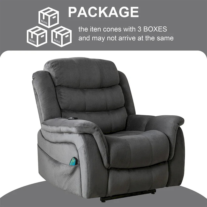 Lay flat recliner Power Lift Recliner Chair for Elderly with Massage and Heat