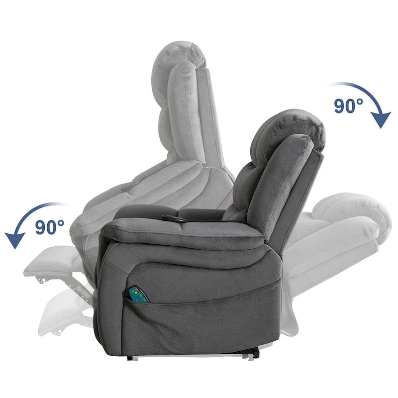 Lay flat recliner Power Lift Recliner Chair for Elderly with Massage and Heat
