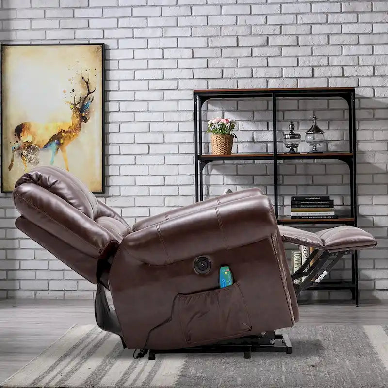 Breathable Rivet Power Lift Recliner Chair with Massage,Heat and USB Port