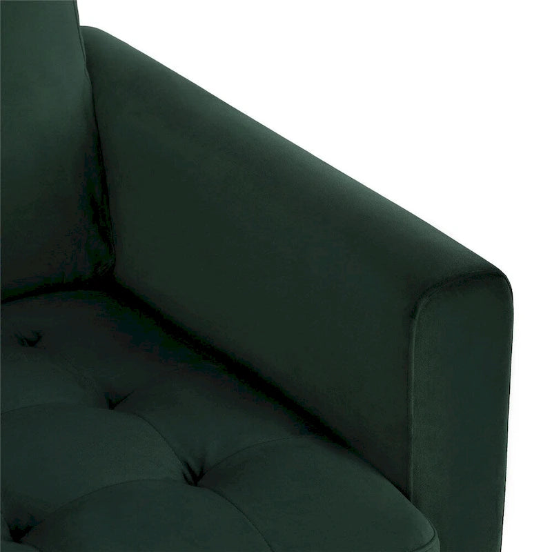 CosmoLiving by Cosmopolitan Strummer Velvet Reversible Sectional Sofa