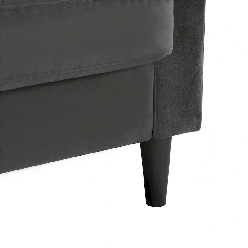CosmoLiving by Cosmopolitan Strummer Velvet Reversible Sectional Sofa