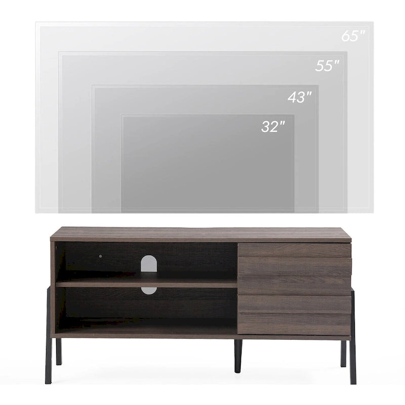 WAMPAT Mid-Century TV Stand Wood TV Console for TV's up to 55 - 42 inches