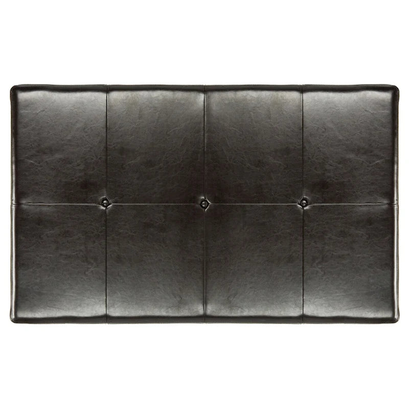 SAFAVIEH Tonja Brown Bicast Leather Rectangle Ottoman