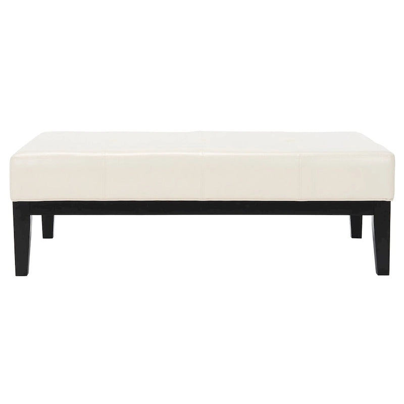 SAFAVIEH Tonja Brown Bicast Leather Rectangle Ottoman