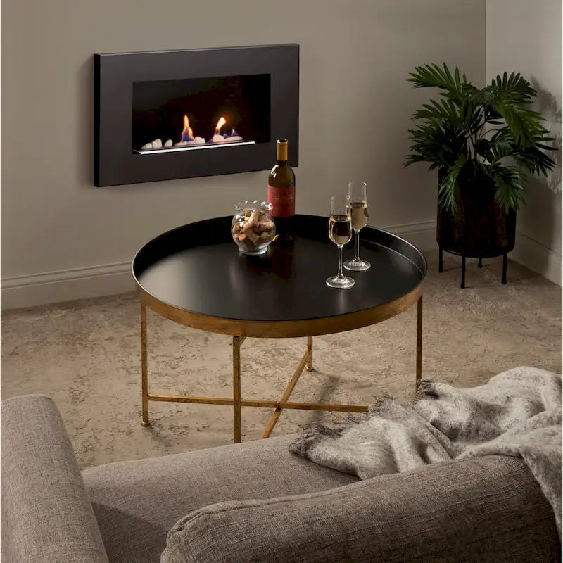 Kate and Laurel Celia Round Metal Coffee Table - 28.25x28.25x19