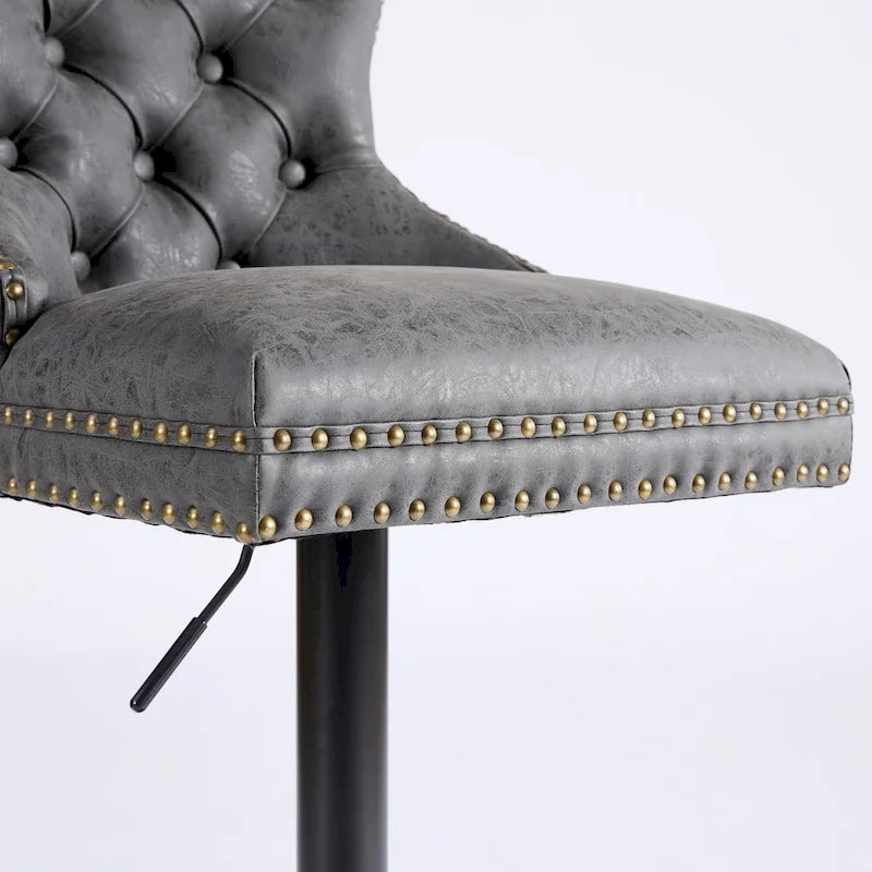 Modern Upholstered Adjusatble Thick Swivel Counter Barstools