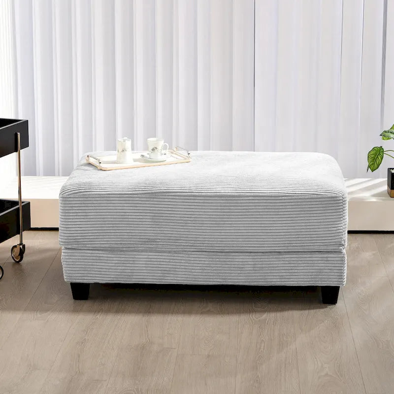 The Contemporary Oversized Corduroy Ottoman