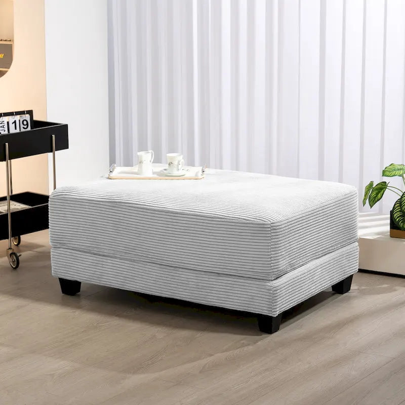 The Contemporary Oversized Corduroy Ottoman
