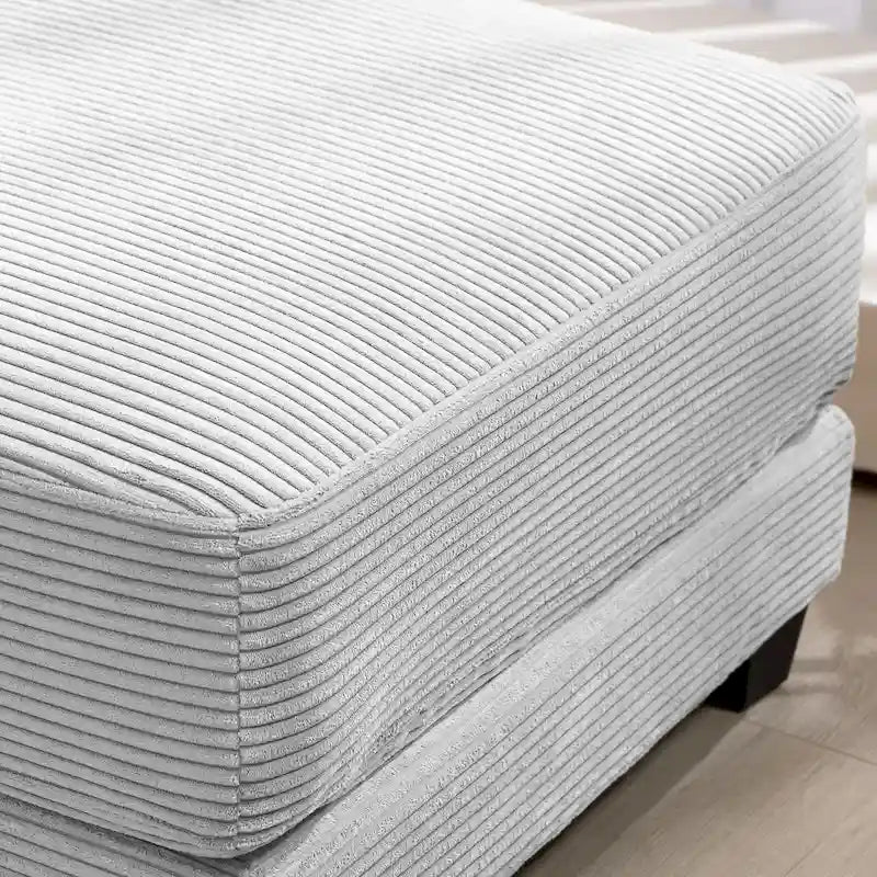 The Contemporary Oversized Corduroy Ottoman