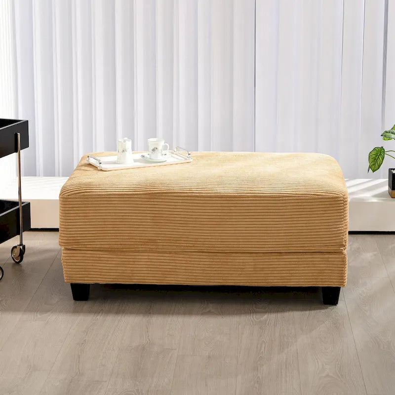 The Contemporary Oversized Corduroy Ottoman