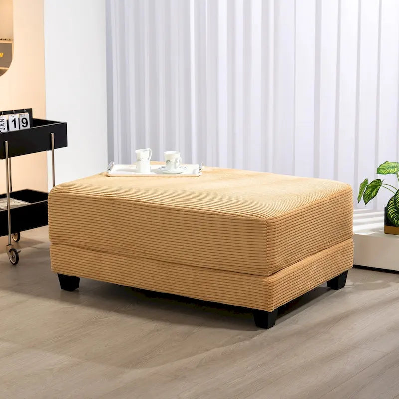 The Contemporary Oversized Corduroy Ottoman