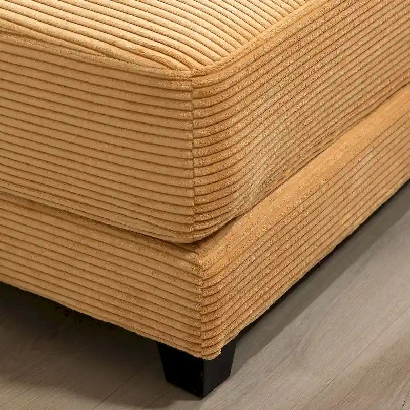 The Contemporary Oversized Corduroy Ottoman