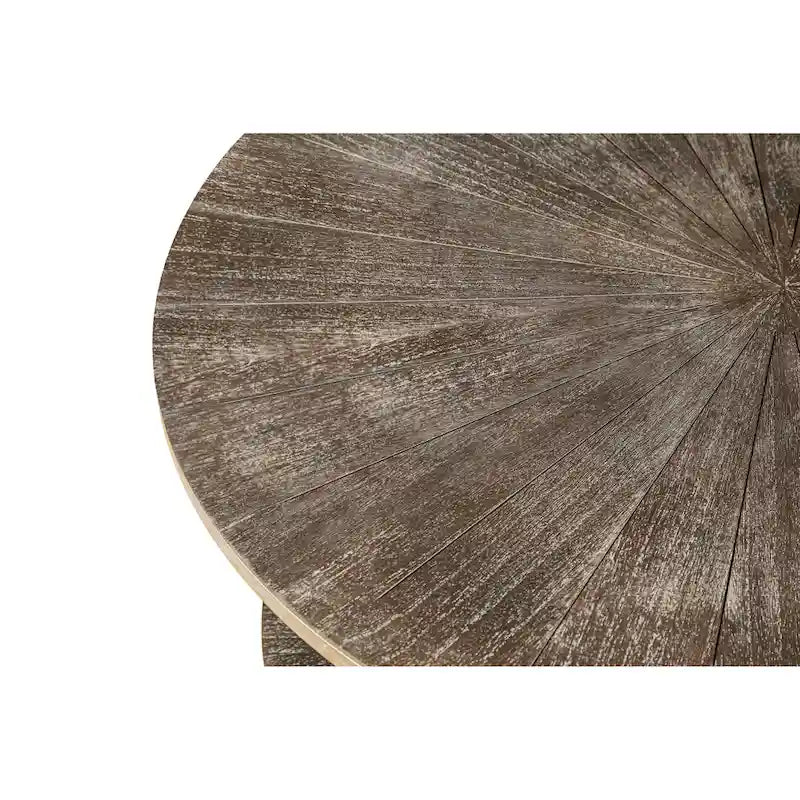 Round Coffee Table With 2-Tier Storage