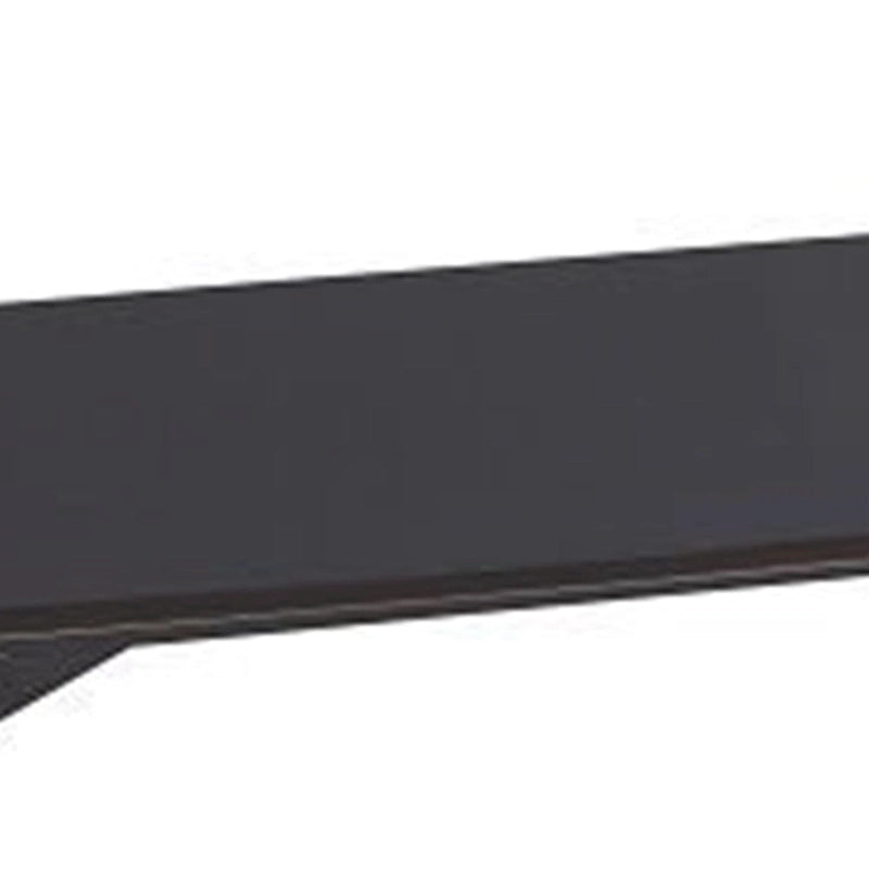 Iora 71 Inch Dining Table, Industrial Style, Rounded Corners, Black Wood