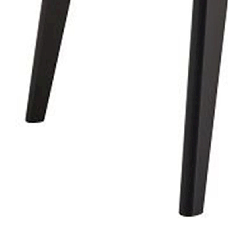 Iora 71 Inch Dining Table, Industrial Style, Rounded Corners, Black Wood