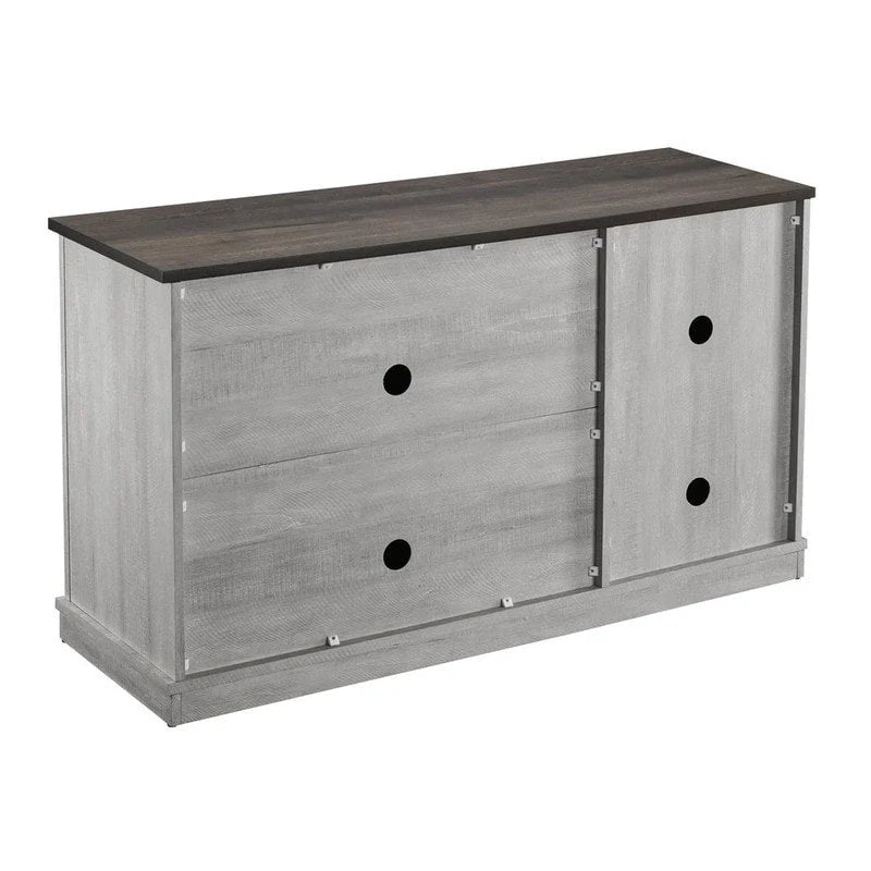 48 Rustic Wood Finish Buffet Cabinet with 3 Doors - Ample Storage - 48 in Width