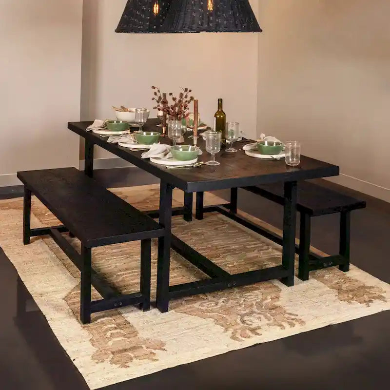 Elegant Acacia Trestle Bench
